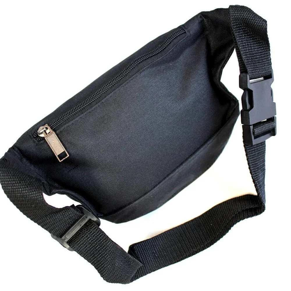 Black White Belt Beauty for Ashes® Logo Pouch Waist Hiking Sport Travel Pack Bag